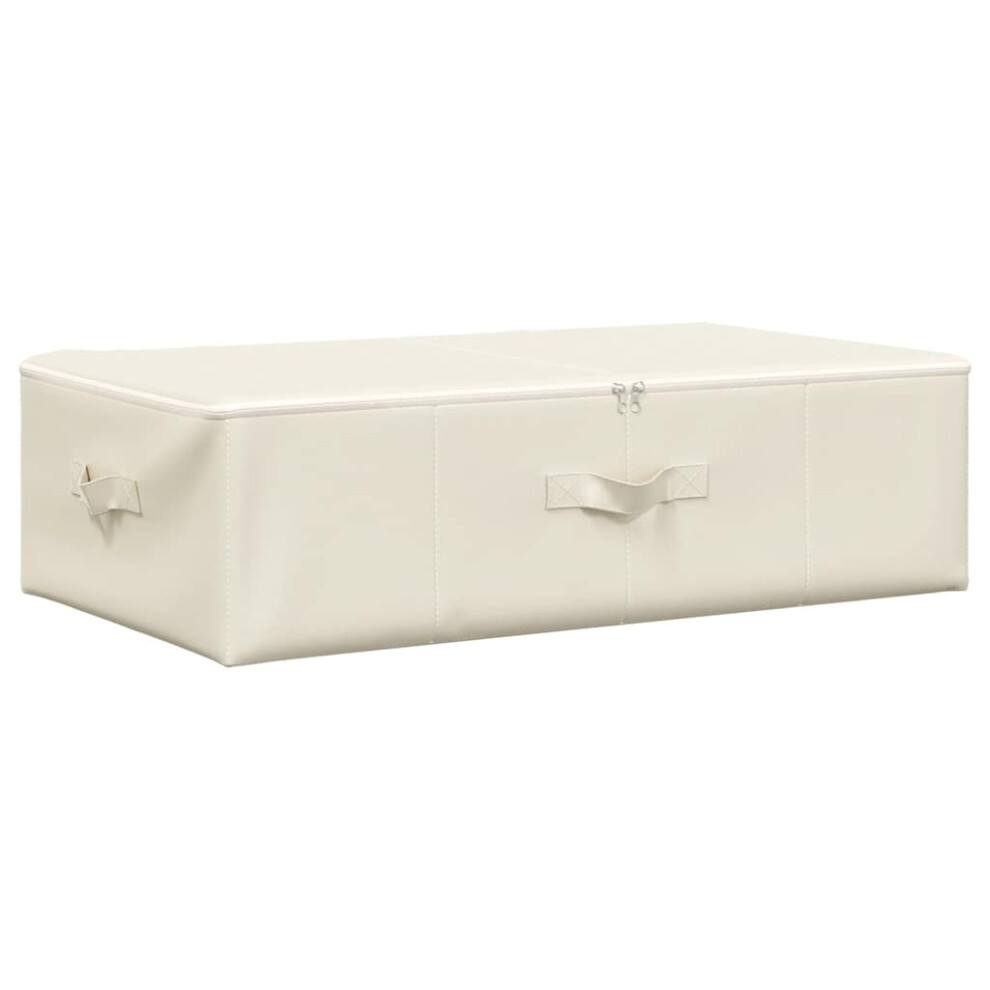 Vidaxl Storage Box Fabric Cream Home Bedroom Foldable Box Storage Case Chest