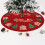 Jupe de sapin de Noël rouge rustique 91 cm 1
