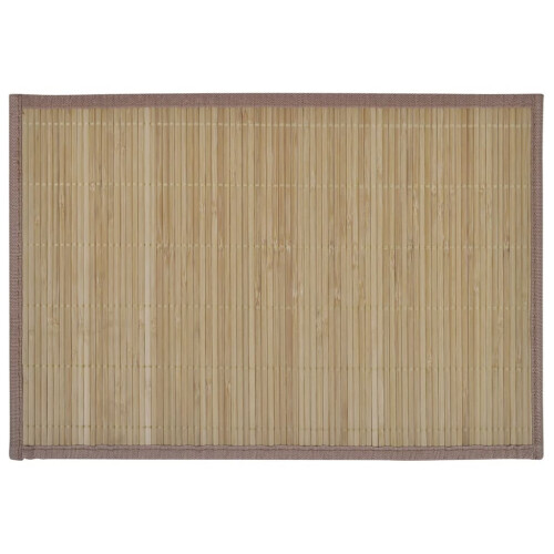 VidaXL vidaXL 6 Bamboo Placemats 30x45cm Brown Kitchen Table Mats Dining Tableware