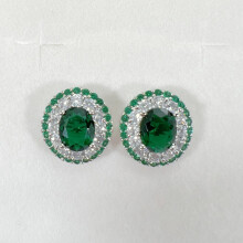 925 Sterling Silver Stud Earrings Birth Cubic Zircon Fashion Jewelry For Women
