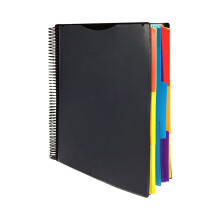 Multi-pocket telescoping binder folder organizer for important documents – compatible with standard filing systems