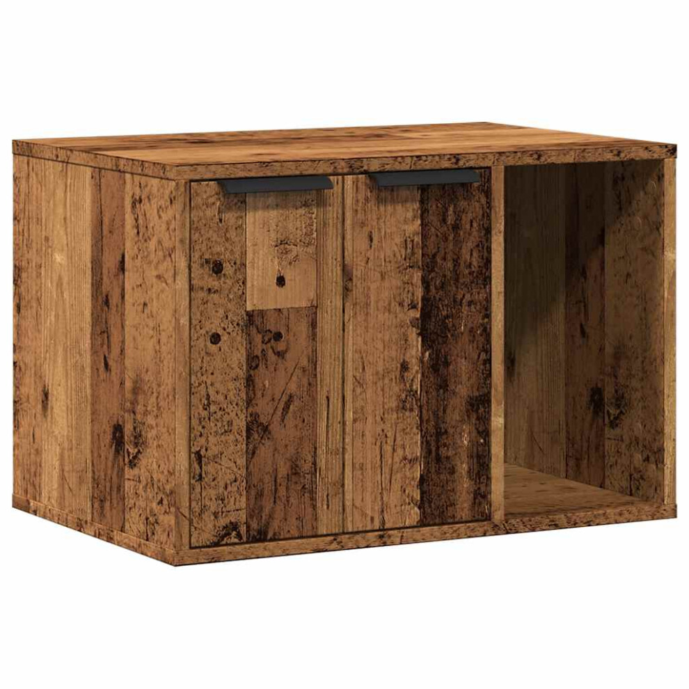 Vidaxl (Old Wood, 60 X 40 X 40 Cm) Cat Litter Box Enclosure Hidden Cat House Cat Cabinet Engineered Wood