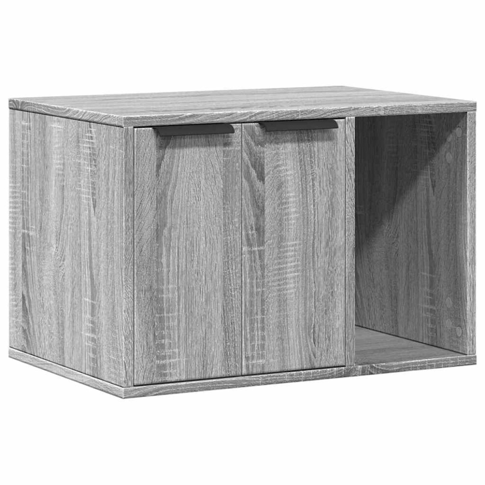 Vidaxl ( Sonoma, 60 X 40 X 40 Cm) Cat Litter Box Enclosure Hidden Cat House Cat Cabinet Engineered Wood Grey