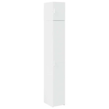 (white) vidaXL Slim Storage Cabinet Highboard Sideboard Concrete Grey Engineered Wood