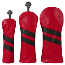 CIYISON3ks Proužkovaný vzor Fairway Wood Headcover PU Leather Golfs Club Headcover