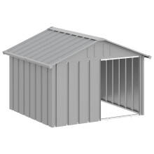 (grey) vidaXL Dog House Kennel Anthracite/Grey 116.5x103x81.5 cm/116.5x153x81.5 cm