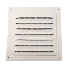 Luftgaller för luftventilation, ventilationsskydd, aluminium, vitt vägggaller, kanal, värme, kyla och ventiler, insektsnät, 165x165mm