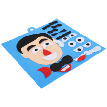 Facial Expressions Puzzle Toy Felt Cloth Sticker Kit for Parent-Child Fun