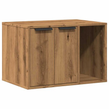 (oak, 60 x 40 x 40 cm) vidaXL Cat Litter Box Enclosure Hidden Cat House Cat Cabinet Engineered Wood