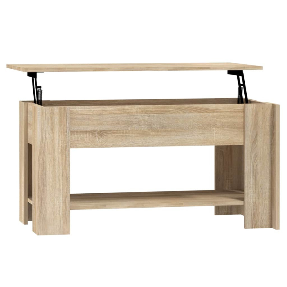 B&Q - Coffee Table Sonoma Oak 101X49X52 Cm Engineered Wood - Image 2