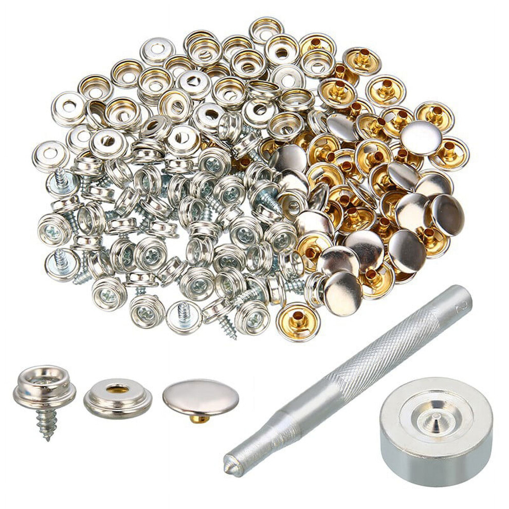 152Pcs/Set Stainless Steel Boat Cover Canvas Fast Fixed Snap Fastener Repair Kit 9448483061094