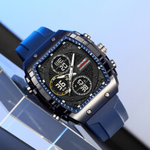 Digitale outdoor sporthorloge voor heren, waterdicht, lichtgevend, robuust wandelhorloge met timer, stopwatch, alarm en lange batterijduur.