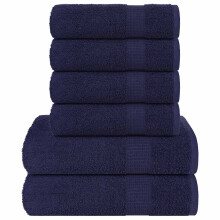 vidaXL 6-tlg. Handtuch-Set FROGN Marineblau 360 g/m²