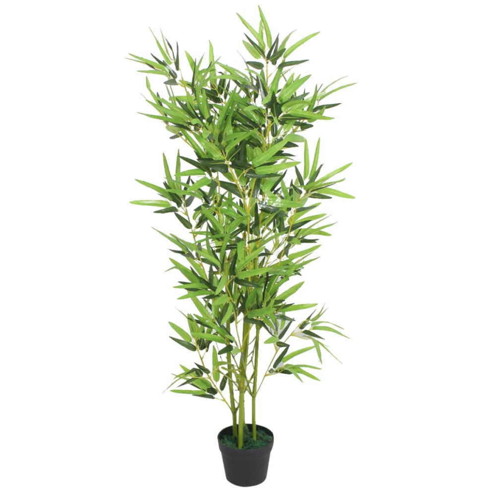 Vidaxl Artificial Bamboo Plant With Pot 120Cm Green Fake Lifelike Indoor Decor