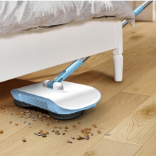 Lot de 2 balais à main 3 en 1 avec aspiration, balai et nettoyant pour la maison, la cuisine, la chambre et le salon – Compatible avec les sols