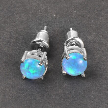 925 Sterling Silver Stud Earrings Birth Cubic Zircon Fashion Jewelry For Women