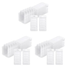 150 Pcs Wax Melt Containers, 5-Cavity Wax Melt Clamshell Molds,Clear Empty Plastic Wax Melt Mold for DIY Candles Making