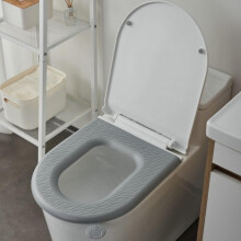 Housse de siège de toilette en silicone imperméable 42,6 x 38,6 cm