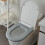 Capa de assento sanitário de silicone à prova d'água 42,6 x 38,6 cm (16,77 x 15,21 polegadas) 1