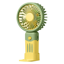 Mini-Ventilator, tragbar, wiederaufladbar, 3 Geschwindigkeitsstufen, USB-betrieben, kompakter Reise- und Schminkventilator für Kinder, Mädchen und