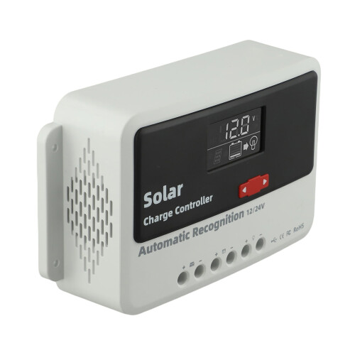 PWM solcelleladekontroller 10A–60A 12V/24V