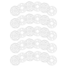 Soimiss 15 Pairs Per Bag Clear Plastic Snap Buttons for Sewing and Fix Clothing