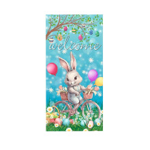 Paasdeurgordijn Feestdecoraties Vakantie Hangende Banner voor Klaslokaal Kantoor Winkel Evenement Deurhoes 70,87 x 35,43 inch 1 stuk 0,26 lbs