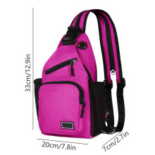 Dámska nastaviteľná crossbody kabelka, konvertibilná náprsná kabelka s viacerými vreckami