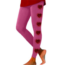 Women's Cotton Valentine Leggings High Waist XL