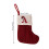 Rode gebreide kerstsok met monogram, 18 cm 3