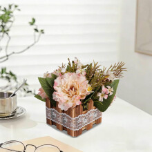 Wedding Centerpiece Flower with Basket, Large Artificial Flowers Floral Arrangement for Tabletop Mantel Archway Aisle