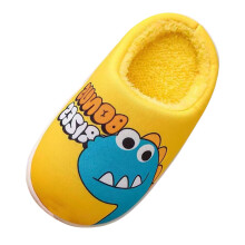 Kids' Soft Cotton Dinosaur Slippers – Cute Indoor Slip-On Shoes for Girls, Compatible with Kids’ Feet