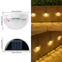 Solar Wall Lights, Waterproof Outdoor Patio/Garden/Yard Lights, Auto Dusk-to-Dawn, Decorative Wall Mount – Compatible with Standard Solar Panels