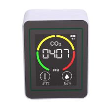 3-in-1 Luftqualitätsmonitor, 2,8" LCD, CO₂/Temperatur/Luftfeuchtigkeit, Tragbar Weiß