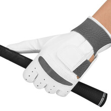 Atmungsaktive Schafleder-Golfschutzhandschuh Touchscreen Herrengröße XL mit abnehmbarer Platte