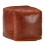 VidaXL vidaXL Pouf Hellbraun 40 x 40 x 40 cm Echtes Ziegenleder 1