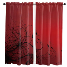 Lycoris Flower Black Curtains for Living Room Bedroom Curtains Kitchen Curtains for the Kids Room Window Treatments Drapes