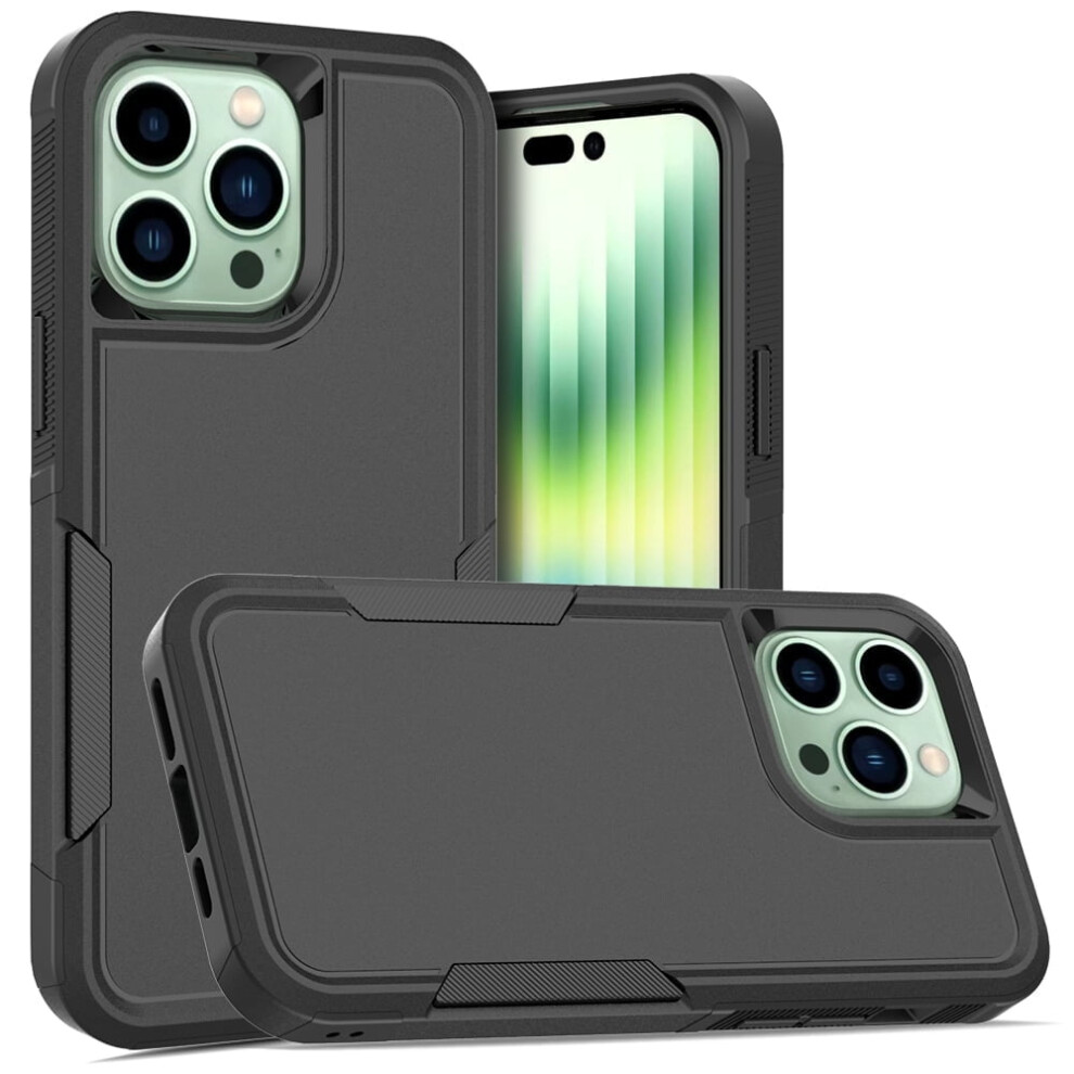 Defender Case For Iphone 14 Pro Max 6.7" Â Heavy Duty 1-In-1 Rugged, Dustproof, Shockproof, Non-Slip Cover Black 9489952225227