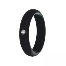 5 mm runder Silikonring mit Strasssteinen für Damen, Größen 4–9