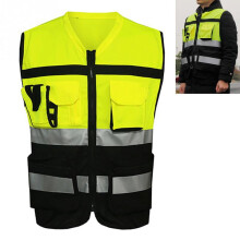 tooloflife Säkerhetsreflexväst med 2 fickor Synlighetsreflexer Storlek L/XL/XXL/XXXL
