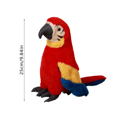 Blue Realistic Parrot Plush Toy 9.84 Inch 1