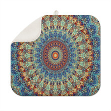 Boho Floral Dish Drying Mat for Kitchen Counter 16x18 Inch Super Absorbent Microfiber Reusable Washable Dish Drainer Pad for Home and Cafe