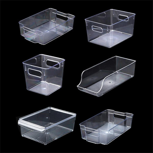 Refrigerator Storage Box Thickened Plastic Transparent Freezer Box Drawer Type Beverage Egg Fresh-keeping Box Kitchen Finishing Box 1