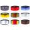 Oversized Mirrored Sunglasses Unisex Shield Style 1
