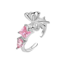 Women 925 Sterling Silver Butterfly Cubic Zirconia Thumb Ring Stress Anxiety Rings Women's Jewelry Lady Birthday Mother's Day Gifts