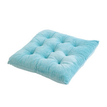 Square Solid Color Velvet Seat Cushion Tufted Thicken Chair Pad Tatami Floor Pillow Cushion 15.7"x15.7"x2.8"