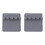 Silicone Spoon Rest Mat Kitchen Utensil Holder Grey 2PCS 1