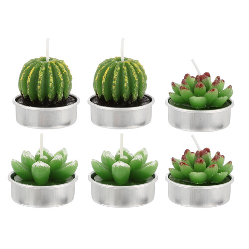 UNOMOR Teljus & Doftdiffusorer med gröna växter (6-pack) för hemmabruk