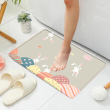 Easter Home Decor Rug – Front Door & Bath Mat, Super Absorbent, Quick-Dry, Non-Slip Rubber Backing, Washable, Green 16x24 in