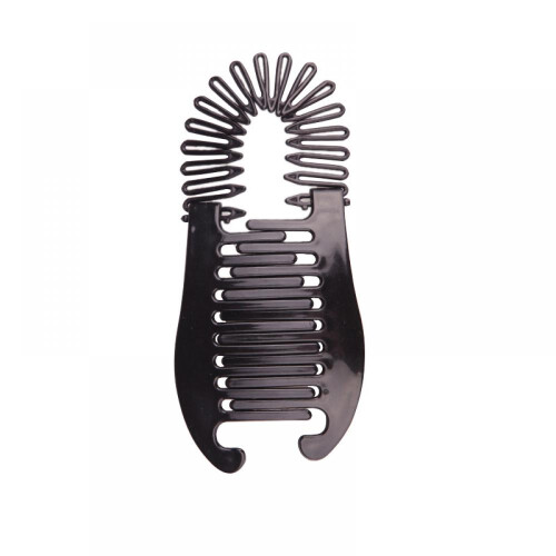 Fermaglio per capelli ovale nero in plastica PP, clip verticale, accessori per capelli 2